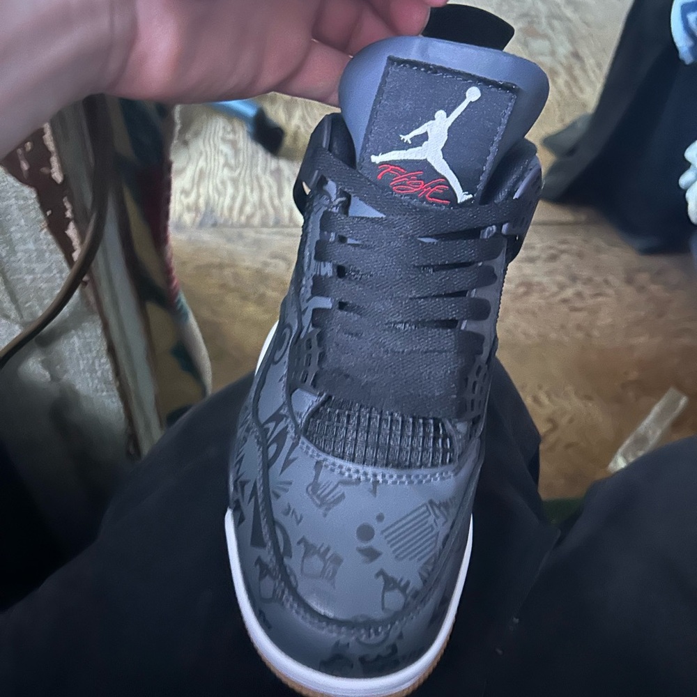 NWT Jordan Black and Gray Sneakers with Iconic Design